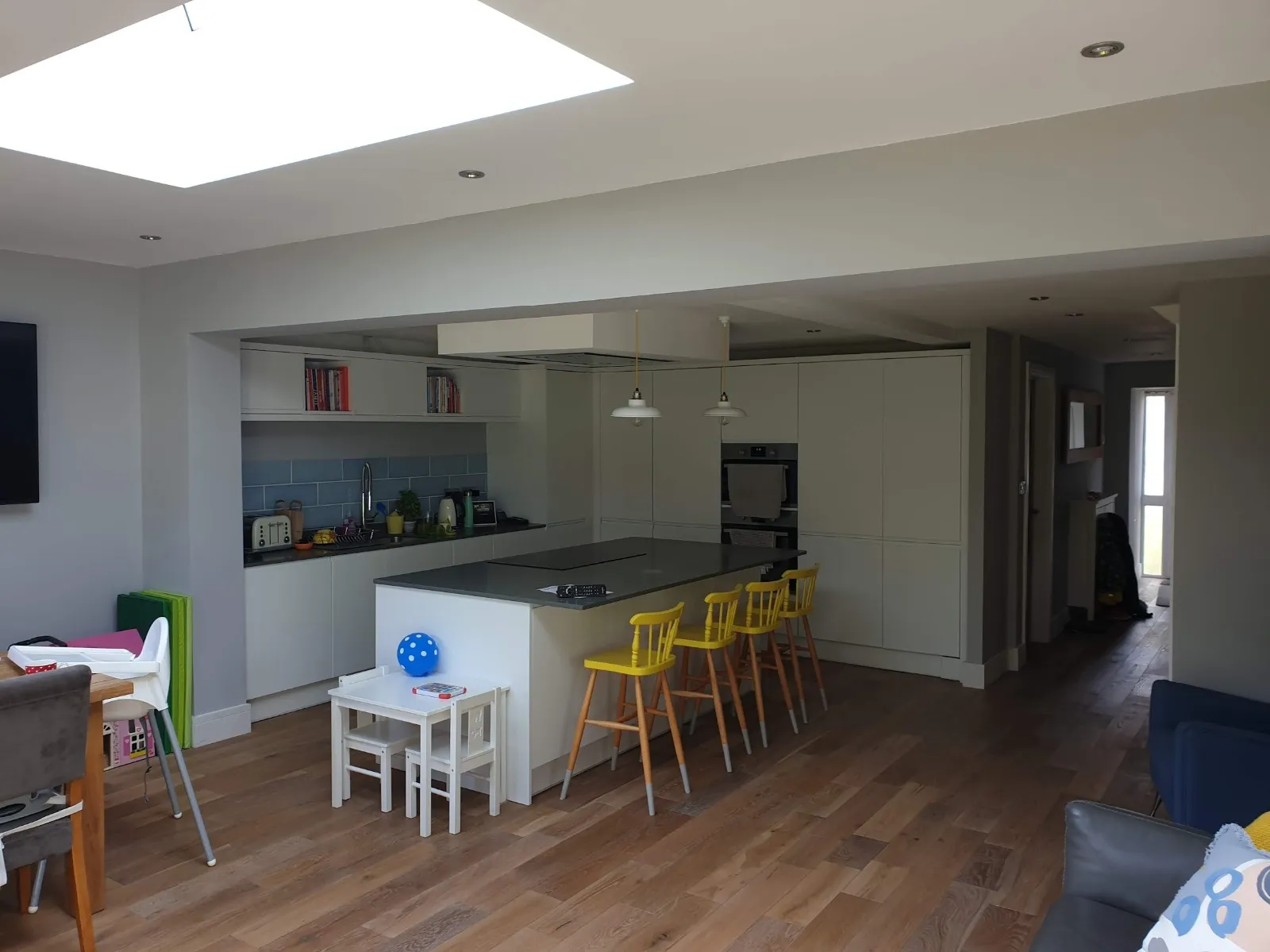 Open plan kitchen and dinning area in old windsor