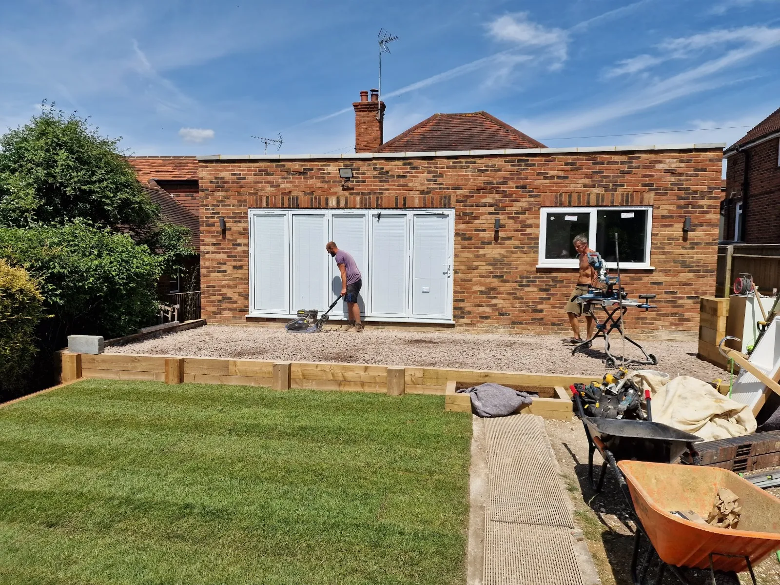 Rear extension and landscaping in high wycombe